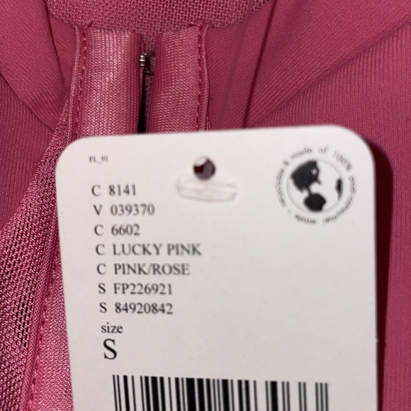 •FREE PEOPLE INTIMATELY•NWT LUCKY PINK NIGHT RHYTHM CORSET STYLE BODYSUIT  SMALL - Picture 7 of 12